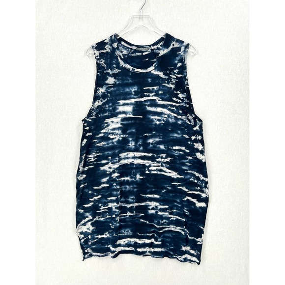 ERRANT Dress Womens Small Blue Tie Dye Sleeveless Round Neck Tank Muscle Tee - Picture 1 of 12